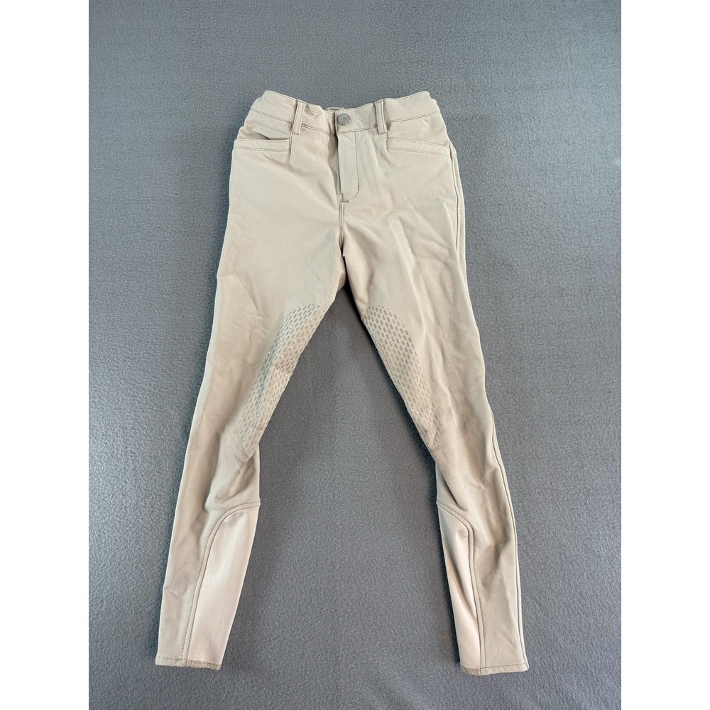 Equiline Pants Kids 10/11 Beige Jegging Riding Slim Fit Silicone Knee Grip
